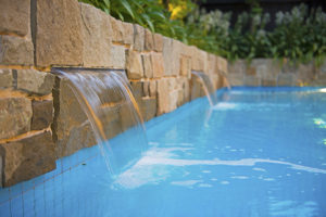 Family Pool with water feature